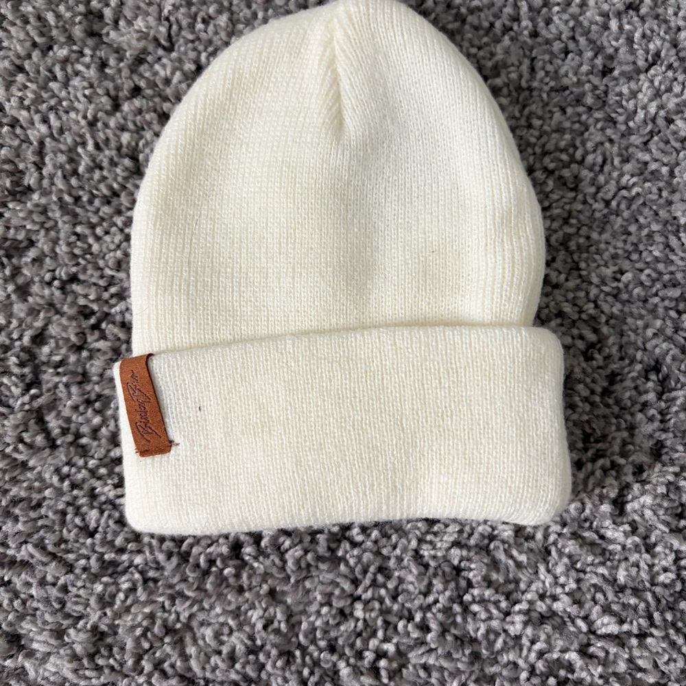 Soft White BinkyBro Beanie
